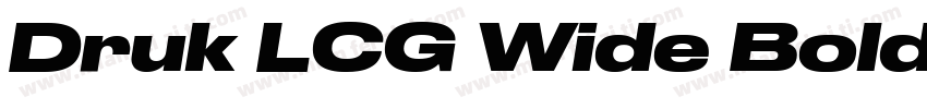 Druk LCG Wide Bold字体转换